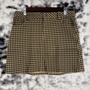 Kendall & Kylie Skirt Womens Size Medium‎ Check Stretch Mini